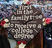 Graduation Cap First in Family to Graduate